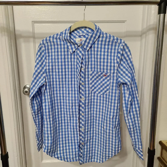 Vineyard Vines Tops - Vineyard Vines Gingham Button Down Shirt Relaxed Fit Size 2 NWOT